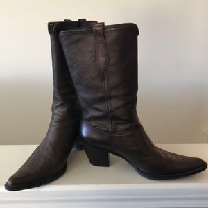 Franco Sarto metallic brown cowboy boot